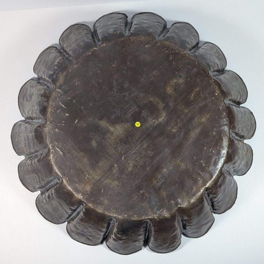 Sundance Fluted Metal Bowl, Upcycled Steel Drums, Industrial Design, Table Decor - Picture 3 of 7